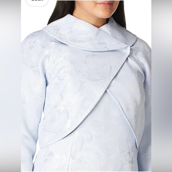 Tahari ASL Women's Floral Jacquard Wrap Jacket and Dress Set - Picture 2 of 12